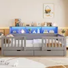 Flieks Kinderbett 90x200cm mit 2 Schubladen, Holzbett Produktbild-Vorschau 2