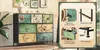 Cassettiera vintage, struttura in metallo, pannello in MDF Anteprima dell’immagine prodotto 7
