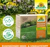 Neudorff Rasendünger Moos und Unkrautstopp Packung auf Rasen natürlich biologisch und tierfreundlich Produktbild-Vorschau