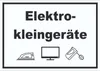 Elektrokleingeräte Mülltrennung Schild Text Symbol Produktbild-Vorschau 1