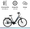 Zündapp X600 E Bike Damenfahrrad 155 - 180 cm Stadtrad Produktbild-Vorschau 3