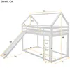 Flieks Etagenbett 90x200cm, Kinderbett Hausbett mit Rutsche Produktbild-Vorschau 7