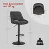 WOLTU Barhocker 2er Set, Höhenverstellbarer Barstuhl, 360° Produktbild-Vorschau 3