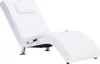 vidaXL Massage-Chaiselongue mit Kissen Weiß Kunstleder Produktbild-Vorschau 1
