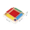 A wooden board game with colored sections and numbered pieces. Náhled obrázku produktu