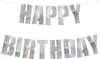 Oblique Unique Happy Birthday Girlande silber irisierend Produktbild-Vorschau 1