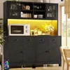 Armoire haute de style buffet avec éclairage RGB LED Voir les images du produit 8