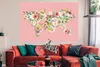 MuchoWow® Poster Weltkarte - Rosen - Anemone - Rosa 180x120 Produktbild-Vorschau 2