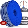 10m Aderleitung H05 V-K 1 mm² Dunkelblau-Weiß Einzelader Produktbild-Vorschau 2