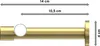 Interdeco Gardinenstange / Vorhangstange Edelstahl-Optik / Produktbild-Vorschau 2