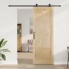 vidaXL Schiebetür ORKDAL Natur 83 x 232 cm Massives Produktbild-Vorschau 3