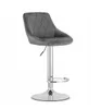 A gray bar stool on a white background. Voir les images du produit