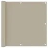 vidaXL Schermo privacy per balcone Beige 90x500 cm Tessuto Anteprima dell’immagine prodotto 7