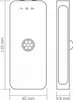 Technical drawing of a motion-activated LED night light with dimensions. Produktbild-Vorschau