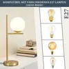ZMH lampka nocna złota nowoczesna lampa stołowa 1 płomienna Podgląd zdjęcia produktu 3