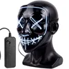 Maska na Halloween z oświetleniem LED Straszna maska na Podgląd zdjęcia produktu 3