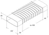 Conduit plat 222x89mm, tuyau flexible 40cm de long, Voir les images du produit 2