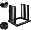 A black steel windshield rack with protective padding. Voir les images du produit