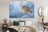 MuchoWow® Poster Rotkehlchen - Winter - Blau 180x120 cm - Produktbild-Vorschau 4
