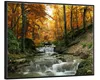 Wallario Wandbild Kleiner Bach über Steine im Herbstwald, Produktbild-Vorschau 2