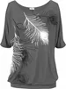 LASCANA Strandshirt grau-bedruckt Größe 44/46 Produktbild-Vorschau 1