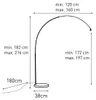 Moderne Bogenlampe chrom Verstellbar ohne Schirm Produktbild-Vorschau 4