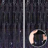 Lametta Vorhang 2 x 1 m, Schwarz glitzernd, holographisch Produktbild-Vorschau 1