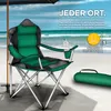 TRESKO Campingstuhl Grün faltbar bis 150 kg | Angelstuhl Produktbild-Vorschau 6