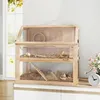 Sweiko Hamsterkäfig aus Holz 3 Etagen Nagarium Nagerkäfig Produktbild-Vorschau 2