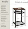 Table d’appoint YORK 45,5x36x75,5cm - Bois foncé Voir les images du produit 6