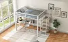 Hoogslaper 140 x 200 cm met bureau, inbouwkast en planken, Productafbeelding-voorbeeld 16