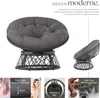 Fauteuil papasan en rotin Gargano rotatif - noir Voir les images du produit 3