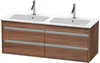 Waschtischunterbau KETHO 480x1270x475mm nussbaum natur Produktbild-Vorschau 1