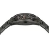Side view of a black Maserati watch with gold accents. Voir les images du produit
