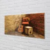 Glasbilder 120x60 Wandkunst Gitarre Hut Stuhl Produktbild-Vorschau 2