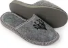 Filz Hausschuhe Damen – Hüttenschuhe mit Stickerei – Grau – Produktbild-Vorschau 1