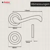 A technical drawing of a door handle set with dimensions. Produktbild-Vorschau