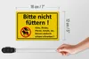 Blechschild Warnschild 18x12cm Bitte nicht füttern Produktbild-Vorschau 5