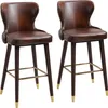 HOMdotCOM HOMdotCOM Tabouret de bistrot,Polyuréthanemarron Voir les images du produit 1