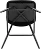 The underside of a black bar stool is shown against a white background. Produktbild-Vorschau