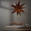 3D Papierstern ,December' in dunklem Braun, mehrzackig, mit Produktbild-Vorschau 2