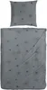 A pillowcase and duvet cover set with a star pattern.