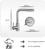 Rubinetto da cucina KitchenQuality alto 31 cm in acciaio Anteprima dell’immagine prodotto 5