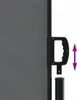 A close-up view of a retractable side awning's handle and mounting pole. Anteprima dell’immagine prodotto