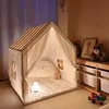 Kinder Spielhaus Beige 130 x 120 x 100 cm Spielzelt mit Produktbild-Vorschau 2
