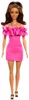 Barbie Fashionistas-Puppe mit pinkfarbenem Kleid mit Produktbild-Vorschau 4