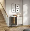 Sideboard Kommode YUKO 103 cm Nussbaum Kaschmir LED Produktbild-Vorschau 2