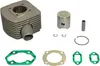 A set of motorcycle engine parts, including a cylinder, piston, and gaskets, laid out on a white background. Anteprima dell’immagine prodotto