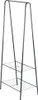 A black metal garment rack with two shelves is shown against a white background. Produktbild-Vorschau