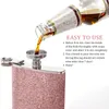 Flachmann rosa Glitzer 220 ml inkl. Trichter & 2 Gläser Náhľad obrázku produktu